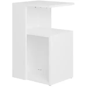 vidaXL Table d'appoint Blanc 36x30x56 cm Bois d ingénierie 802993 pas cher