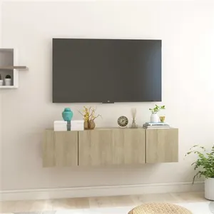 vidaXL Meubles TV suspendus 2 pcs Chêne sonoma 60x30x30 cm pas cher