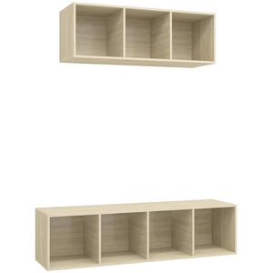 Ensemble de meuble tv 2 pcs Chêne sonoma Aggloméré Vidaxl Sonoma oak pas cher