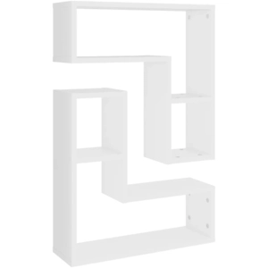 vidaXL Vidaxl Étagères Murales 2 Pcs Blanc 50x15x50 Cm Bois D'ingénierie pas cher