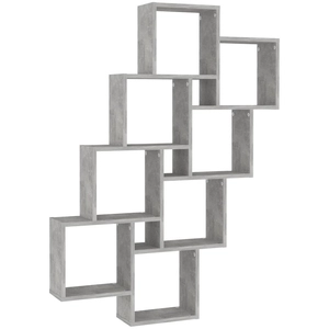 Vidaxl - tagère cube murale Gris béton 90x15x119 cm Aggloméré Gris béton pas cher