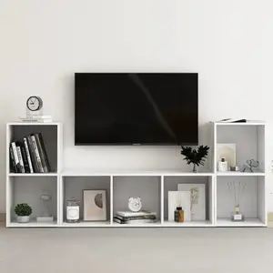 Comparateur de prix : vidaXL Ensemble de meubles TV 3 pcs Blanc Bois d'ingénierie