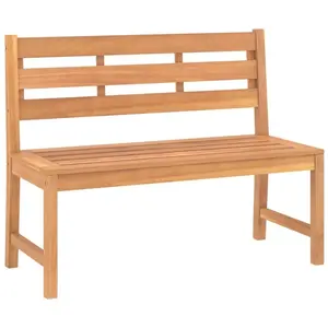 vidaXL Banc de jardin 114 cm Bois de teck solide pas cher