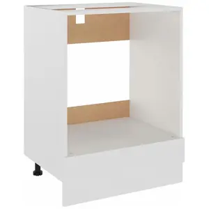 vidaXL Armoire à four "Riga" Blanc 60x46x81,5 cm Bois d ingénierie pas cher