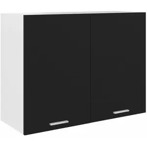 vidaXL Armoire suspendue Noir 80x31x60 cm Aggloméré pas cher