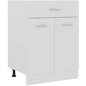 Comparateur de prix : vidaXL Armoire de plancher à tiroir Blanc 60x46x81,5cm Bois ingénierie