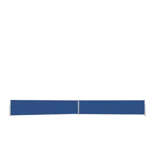 vidaXL Auvent latéral rétractable de patio 140x1200 cm Bleu pas cher