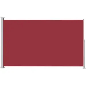 vidaXL Auvent latéral rétractable de patio 180x300 cm Rouge pas cher