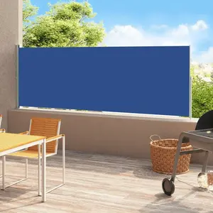 vidaXL Auvent latéral rétractable de patio 180x500 cm Bleu pas cher