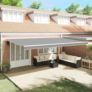 VIDAXL Auvent Blanc 6 × 3,5 M Métal pas cher