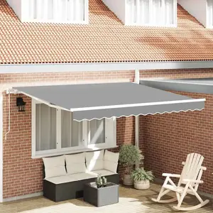 Comparateur de prix : vidaXL Auvent Manuel Blanc 3 x 2,5 m Métal