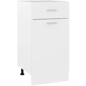 Comparateur de prix : vidaXL Armoire de plancher à tiroir Blanc 40x46x81,5cm Bois ingénierie