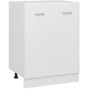 vidaXL Armoire de plancher Blanc 60x46x81,5 cm Bois d'ingénierie pas cher