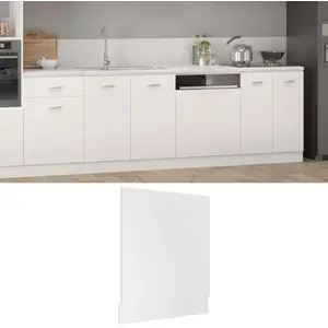 Comparateur de prix : vidaXL Panneau de lave-vaisselle Blanc 59,5x3x67 cm Aggloméré