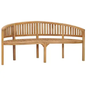 Comparateur de prix : vidaXL Banc de jardin en forme de banane 180 cm bois de teck solide