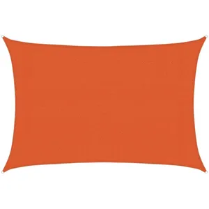 vidaXL Voile d'ombrage 160 g/m² Orange 3x4 m PEHD pas cher