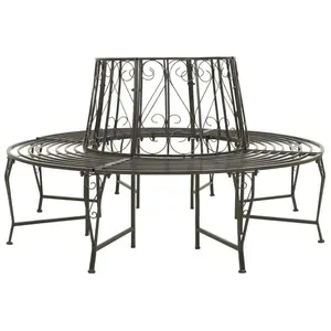 vidaXL Banc circulaire de jardin 160 cm Acier pas cher