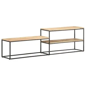 vidaXL Meuble TV 180x30x50 cm Bois de manguier brut pas cher