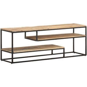 vidaXL Meuble TV 130x30x45 cm Bois de manguier brut pas cher