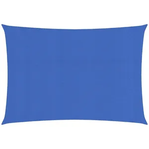 vidaXL Voile d'ombrage 160 g/m² rectangulaire bleu 5x7 m PEHD