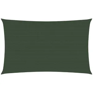 vidaXL Voile d'ombrage 160 g/m² Vert foncé 4x7 m PEHD pas cher