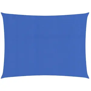 vidaXL Voile d'ombrage 160 g/m² Bleu 2,5x3 m PEHD pas cher