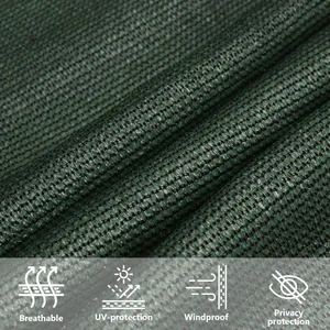 vidaXL Voile d'ombrage 160 g/m² Vert foncé 5x5x5 m PEHD pas cher