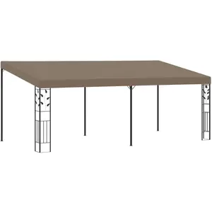 vidaXL Belvédère mural 6x3x2,5 m Taupe pas cher