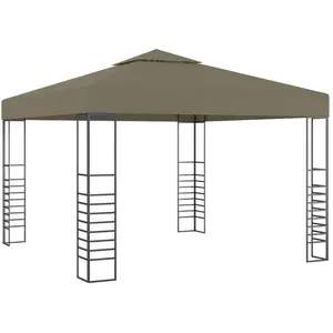 vidaXL Chapiteau de jardin 3x3 m Taupe 180 g/m² pas cher