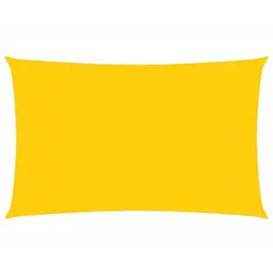 vidaXL Voile d'ombrage 160 g/m² rectangulaire jaune 4x6 m PEHD pas cher
