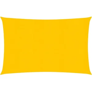 vidaXL Voile d'ombrage 160 g/m² rectangulaire jaune 2x3,5 m PEHD pas cher