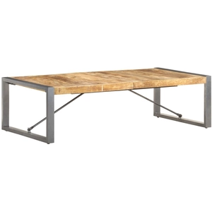 vidaXL Table basse 140x70x40 cm Bois de manguier brut pas cher