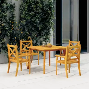 Comparateur de prix : vidaXL Table de jardin 110x110x75 cm Bois d'acacia solide
