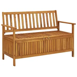 Comparateur de prix : vidaXL Banc de rangement de jardin 120 cm bois d'acacia solide