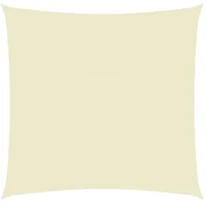 vidaXL Voile de parasol Tissu Oxford carré 2,5x2,5 m Crème pas cher