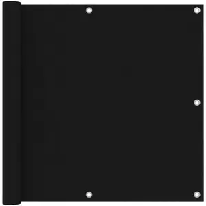 vidaXL Écran de balcon Noir 90x300 cm Tissu Oxford pas cher