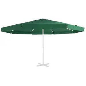 vidaXL Tissu de remplacement pour parasol d'extérieur Vert 500 cm pas cher