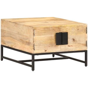 vidaXL Table basse 67x67x45 cm Bois de manguier massif pas cher