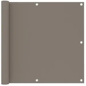 vidaXL Écran de balcon Taupe 90x500 cm Tissu Oxford pas cher
