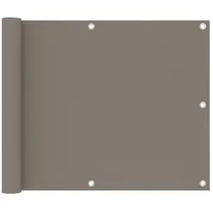 vidaXL Écran de balcon Taupe 75x600 cm Tissu Oxford