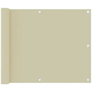 Comparateur de prix : vidaXL Écran de balcon Crème 75x300 cm Tissu Oxford