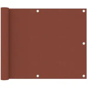 vidaXL Écran de balcon Terre cuite 75x300 cm Tissu Oxford pas cher