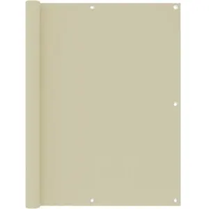 vidaXL Écran de balcon Crème 120x500 cm Tissu Oxford pas cher