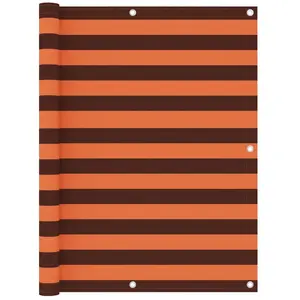 vidaXL Écran de balcon Orange et marron 120x300 cm Tissu Oxford pas cher
