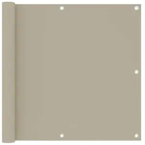 vidaXL Écran de balcon Beige 90x300 cm Tissu Oxford pas cher