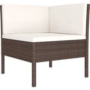 vidaXL Salon de jardin 10 pcs avec coussins Résine tressée Noir