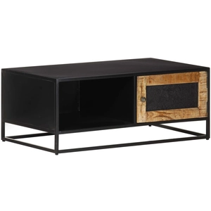vidaXL Table basse 90x50x35 cm Bois de manguier brut pas cher