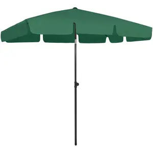 vidaXL Parasol de plage vert 200x125 cm pas cher
