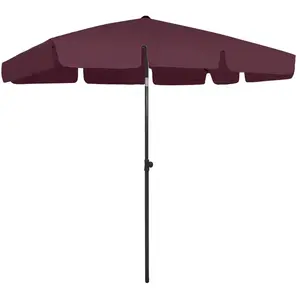 Comparateur de prix : vidaXL Parasol de plage rouge bordeaux 200x125 cm