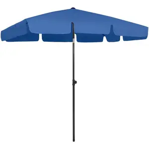 vidaXL Parasol de plage bleu azuré 200x125 cm pas cher